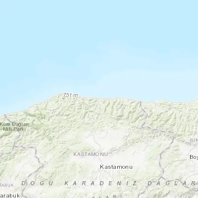 Map showing location of İnebolu (41.974720, 33.760830)
