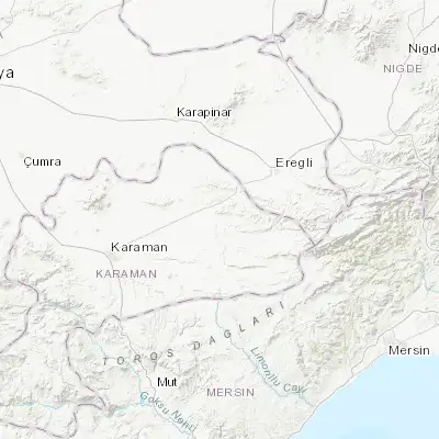Map showing location of İnönü (37.316670, 33.766670)