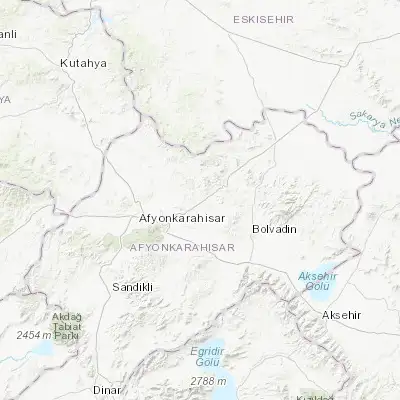 Map showing location of İscehisar (38.861940, 30.750280)
