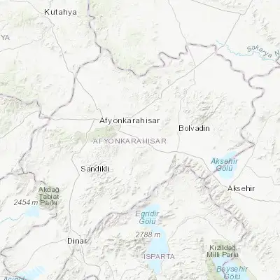 Map showing location of Işıklar (38.671010, 30.740980)