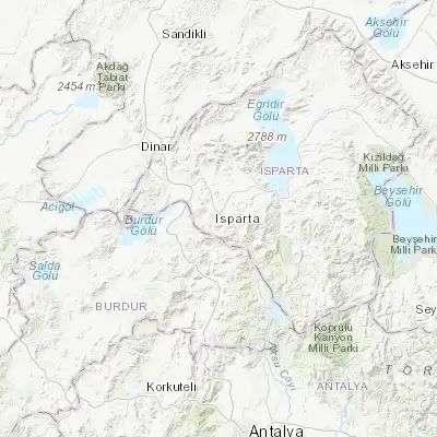 Map showing location of Isparta (37.764440, 30.552220)