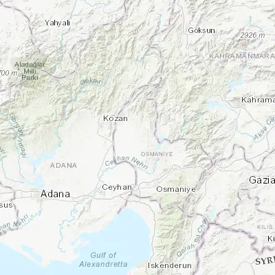 Map showing location of Kadirli (37.373890, 36.096110)