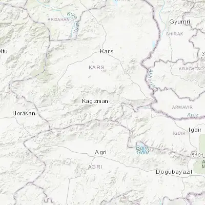 Map showing location of Kağızman (40.156690, 43.134240)