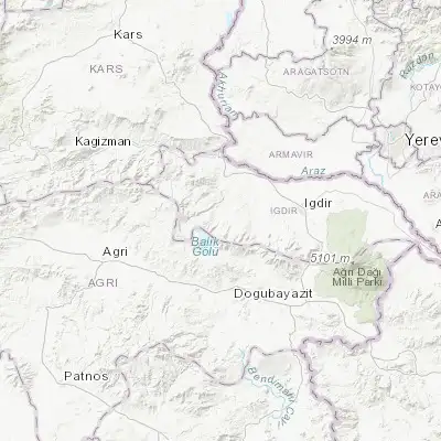 Map showing location of Karakoyunlu (39.870360, 43.630140)