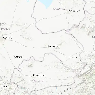 Map showing location of Karapınar (37.715960, 33.550640)