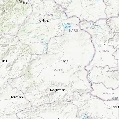 Map showing location of Kars (40.598250, 43.085480)