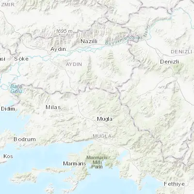 Map showing location of Kavaklıdere (37.444630, 28.362760)
