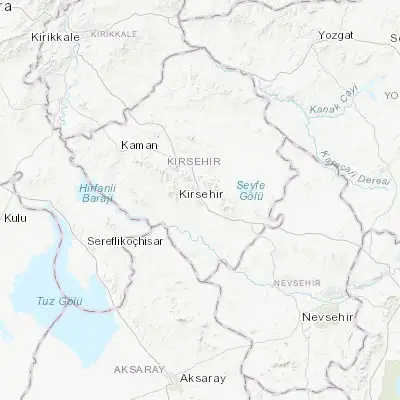 Map showing location of Kırşehir (39.145830, 34.163890)