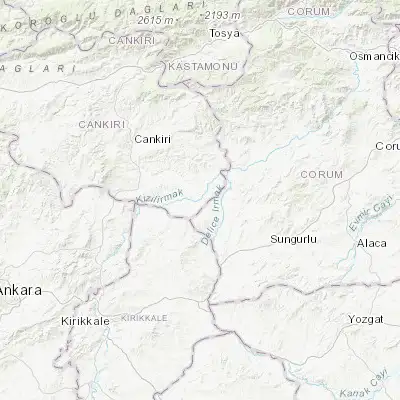 Map showing location of Kızılırmak (40.345560, 33.986390)