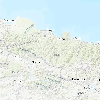 Map showing location of Korgan (40.824720, 37.346670)
