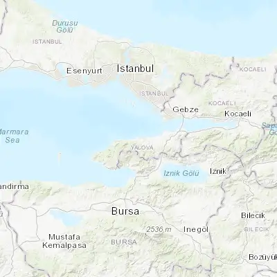 Map showing location of Koruköy (40.654350, 29.162890)