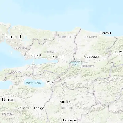 Map showing location of Köseköy (40.740120, 30.005560)