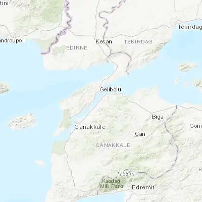 Map showing location of Lapseki (40.344170, 26.685560)