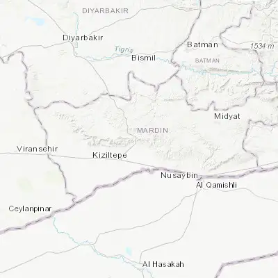 Map showing location of Mardin (37.313090, 40.743570)