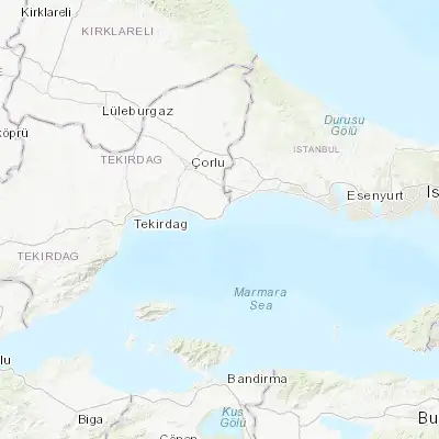 Map showing location of Marmara Ereğlisi (40.969070, 27.955030)