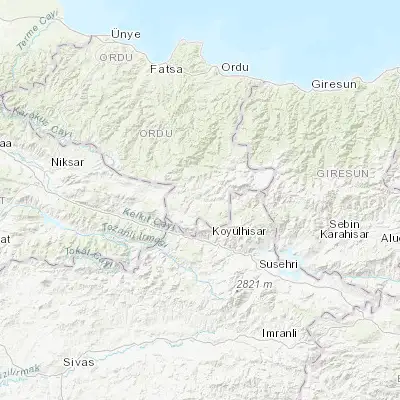 Map showing location of Mesudiye (40.454460, 37.773530)