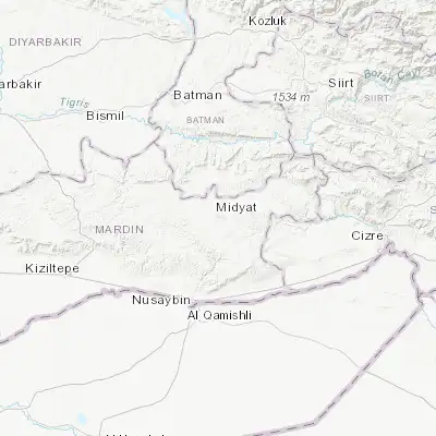 Map showing location of Midyat (37.419080, 41.339090)