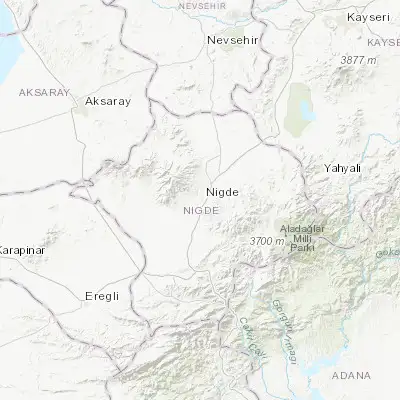Map showing location of Niğde (37.965830, 34.679350)