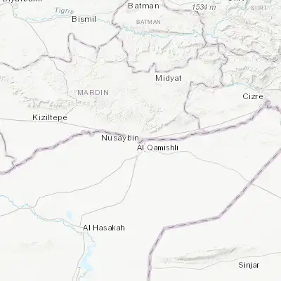 Map showing location of Nusaybin (37.070280, 41.214650)