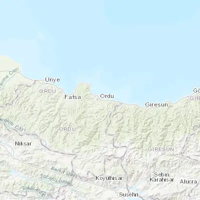 Map showing location of Ordu (40.977820, 37.890470)