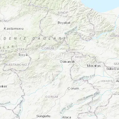 Map showing location of Osmancık (40.978180, 34.804700)