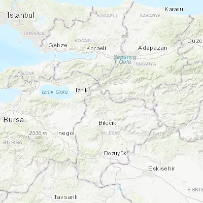 Map showing location of Osmaneli (40.357220, 30.014170)