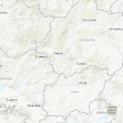 Map showing location of Pazarlar (38.995000, 29.125830)