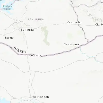 Map showing location of Pekmezli (36.753610, 39.450000)