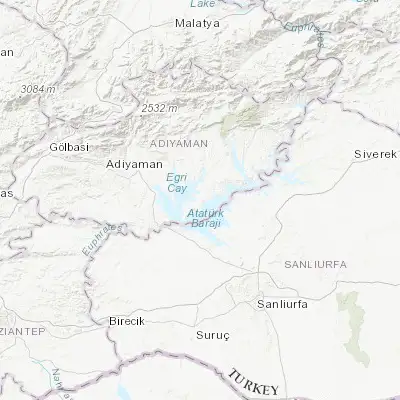 Map showing location of Samsat (37.581940, 38.474170)