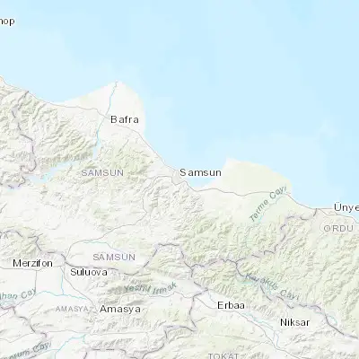 Map showing location of Samsun (41.279760, 36.336100)