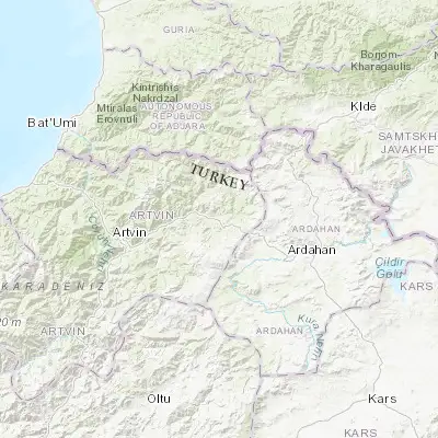 Map showing location of Şavşat (41.253360, 42.355310)