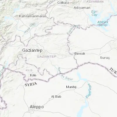 Map showing location of Sekili (36.978760, 37.671740)