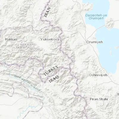 Map showing location of Şemdinli (37.305140, 44.574200)