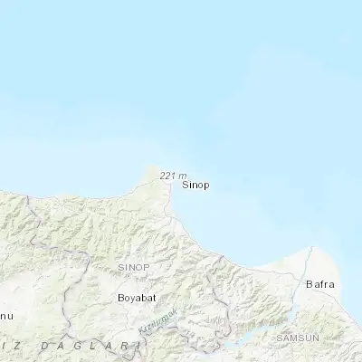 Map showing location of Sinop (42.026830, 35.162530)