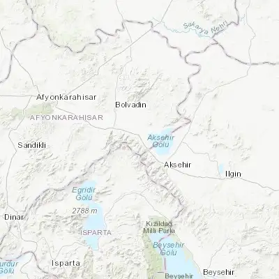 Map showing location of Sultandağı (38.531110, 31.228060)