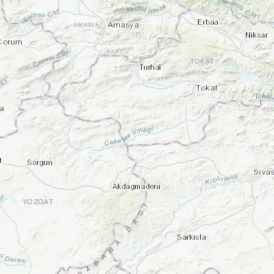 Map showing location of Sulusaray (39.993890, 36.084040)