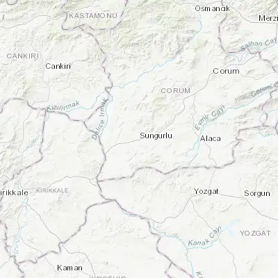 Map showing location of Sungurlu (40.167500, 34.373890)