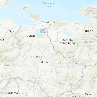 Map showing location of Susurluk (39.913610, 28.157780)