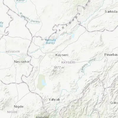 Map showing location of Talas (38.690800, 35.553800)