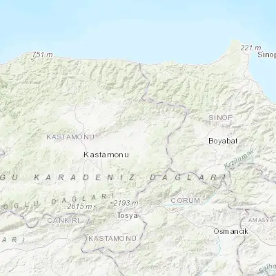 Map showing location of Taşköprü (41.509800, 34.214140)
