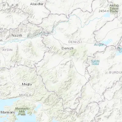 Map showing location of Tavas (37.573510, 29.070580)