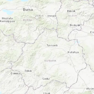 Map showing location of Tavşanlı (39.542370, 29.498660)