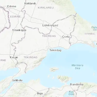 Map showing location of Tekirdağ (40.978100, 27.511010)