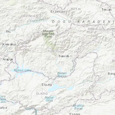 Map showing location of Tunceli (39.099210, 39.543510)