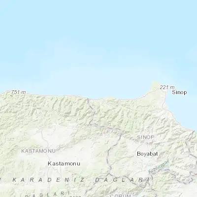 Map showing location of Türkeli (41.947640, 34.338610)