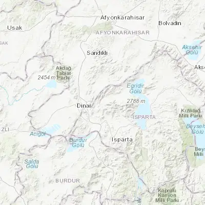 Map showing location of Uluborlu (38.078250, 30.450190)