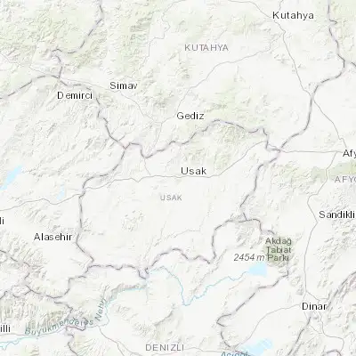 Map showing location of Uşak (38.673510, 29.405800)