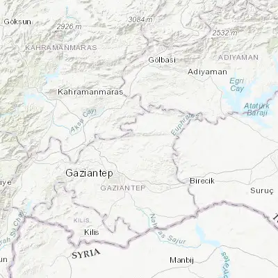 Map showing location of Yavuzeli (37.317720, 37.568240)