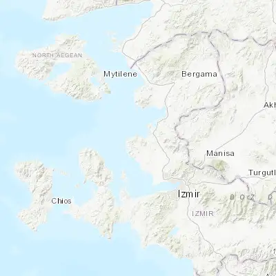 Map showing location of Yenifoça (38.733330, 26.833330)