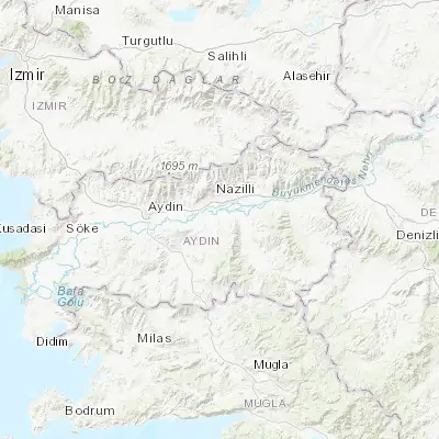 Map showing location of Yenipazar (37.823320, 28.195730)